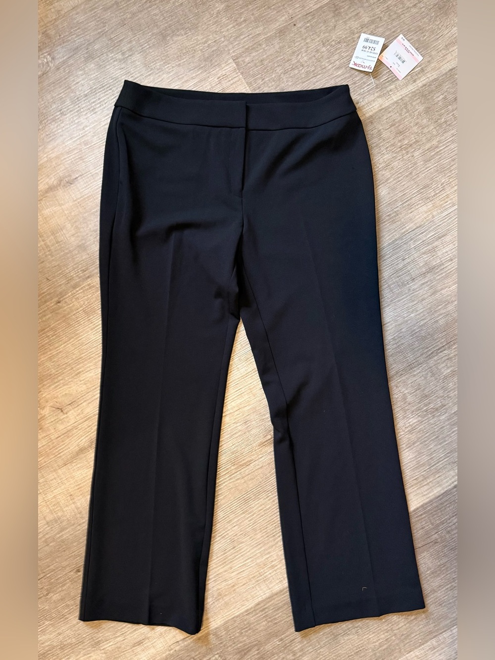Anne Klein Black Dress Pants Size 10 NWT Straight Leg Career Work Pants